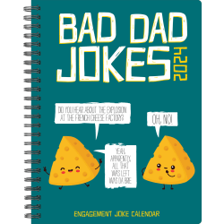 2024 Willow Creek Press Weekly Engagement Planner, 6-1/2" x 8-1/2", Bad Dad Jokes, January To December