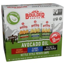 Boulder Canyon Kettle Style Potato Chips, Variety Pack, 1 Oz, Total Qty 72