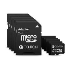 Centon microSD™ Memory Cards, 16GB, Pack Of 5 Memory Cards, S1-MSDHU1-16G-5-B