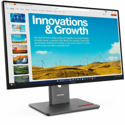 Lenovo ThinkVision P24QD-40 24" Class (23.8" Viewable) WQHD LED Monitor, 16:9, Eclipse Black
