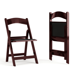 Flash Furniture Hercules 1000-lb Weight Capacity Folding Event Chairs, Red Mahogany, Set Of 2 Chairs