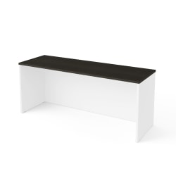 Bestar Pro-Concept Plus 72"W Narrow Computer Desk Shell, White/Deep Gray