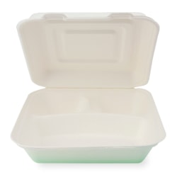 StalkMarket Heavyweight Hinged Containers, 9" x 9" x 3", Case Of 200 Containers
