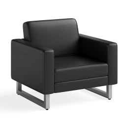 Safco® Mirella Lounge Chair, Black/Silver