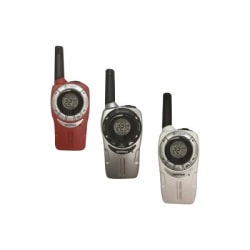 Cobra® microTALK® SOHO Series Walkie Talkies, Assorted Colors, 3-Pack, ACXT360