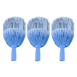 Gritt Commercial Cobweb Duster Brush, 6-11/16", Blue, Pack Of 3 Dust Brushes