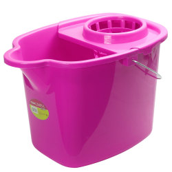 Casa Limpia 16LT Mop Bucket With Wringer, 11-1/2" x 9-1/2", Red/Blue, Total Qty 1