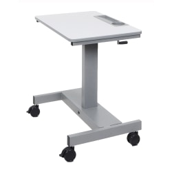 Luxor Crank Adjustable Sit/Stand 28"W Student Desk, White