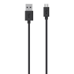 Belkin® Micro USB-To-USB ChargeSync Cable For Most Samsung Cell Phones, 4', Black