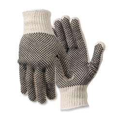North Safety Poly/Cotton Gloves, Large, White