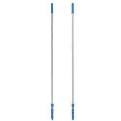 Gritt Commercial Aluminum Telescopic Poles, 8', Blue/Silver, Pack Of 2 Poles