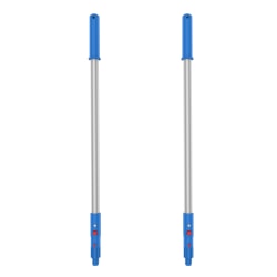Gritt Commercial Aluminum Poles, 20", Blue/Silver, Pack Of 2 Poles
