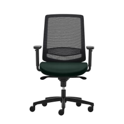 WorkPro® Expanse Ergonomic Antimicrobial Vinyl/Mesh Mid-Back Task Chair, Black