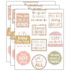 Teacher Created Resources Positive Sayings Accents, Terrazzo Tones, 30 Accents Per Pack, Set Of 3 Packs