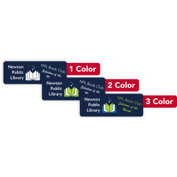 Custom 1, 2 Or 3 Color Printed Labels/Stickers, Rectangle, 1-1/8" x 3 1/8", Box Of 250