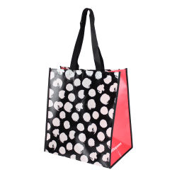 Office Depot® Brand Reusable Shopping Bag, 15"H x 13-1/2"W x 9-1/4"D, Painted Spots
