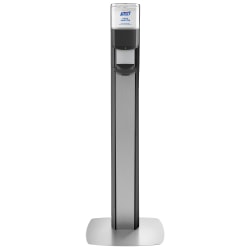 Purell® MESSENGER ES6 Floor Stand With Dispenser, 40"H x 16-3/4"W x 6"D, Graphite
