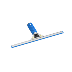 Gritt Commercial Window Squeegee With Quick Release And Rubber Grip, 12", Blue/Silver
