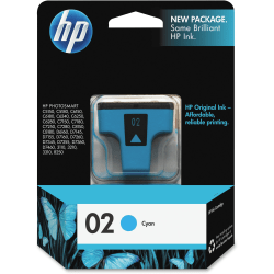 HP 02 Cyan Ink Cartridge, C8771WN
