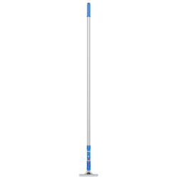 Gritt Commercial Window Squeegee With Quick Release And Rubber Grip, 6", Blue/Silver