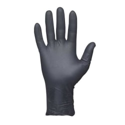 Showa Best Powder-Free Nitrile Disposable Gloves, Medium, Black, Case Of 1,000 Gloves