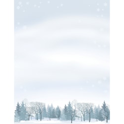 Great Papers! Holiday Letterhead Stationery, 8-1/2" x 11", Winter Wonderland, Pack Of 80 Sheets
