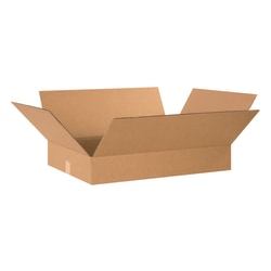 Partners Brand Flat Corrugated Boxes, 24" x 18" x 4", Kraft, Pack Of 20