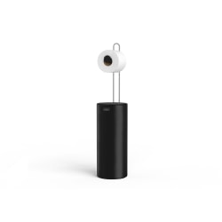 Joseph Joseph EasyStore Toilet Paper Holder, 25-5/8"H x 5-15/16"W x 5-15/16"D, Matte Black, Total Qty 1