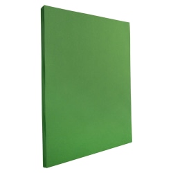 JAM Paper® Color Paper, Holiday Green, Letter (8.5" x 11"), 100 Sheets Per Pack, 24 Lb, 30% Recycled