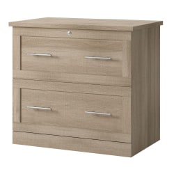 Realspace® 29-7/16"W x 18-1/2"D Lateral 2-Drawer File Cabinet, Spring Oak