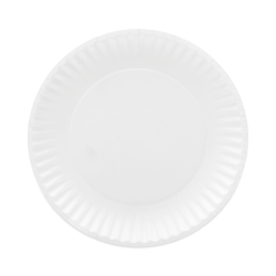 AJM Packaging Corporation Gold Label Coated Paper Plates, 6", White, 100 Plates Per Pack, Carton Of 12 Packs
