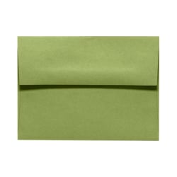 LUX Invitation Envelopes, A9, Gummed Seal, Avocado Green, Pack Of 50