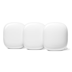 Google™ Nest Wi-Fi Pro 1-Port 5.4 Gigabit Routers, GA03690-US, Snow, Pack Of 3 Routers
