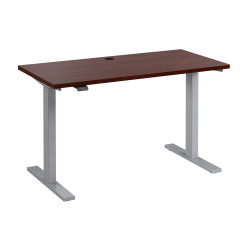 Bush Business Furniture Move 60 Series Electric 48"W x 24"D Height Adjustable Standing Desk, Hansen Cherry/Cool Gray Metallic, Standard Delivery