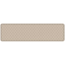 GelPro Designer Comfort Polyurethane Anti-Fatigue Mat For Hard Floors, 20" x 72", Trellis Khaki