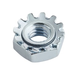 Zoro Select Lock Nut External Tooth Lock Washers, #8, Silver, Pack Of 100 Washers