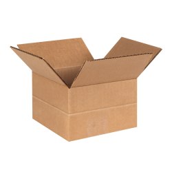 Partners Brand Multi-Depth Corrugated Boxes, 4" x 6" x 6", Kraft, Pack Of 25
