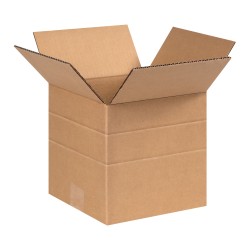 Partners Brand Multi-Depth Corrugated Boxes, 8" x 8" x 8", Kraft, Pack Of 25