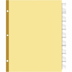 SKILCRAFT® Big Tab Insertable Dividers - Letter - 8.50" Width x 11" Length - 3 Hole Punched - Insertable, Reinforced Hole, Tear Resistant - 8 / Set