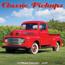 2026 Willow Creek Press Art & Design Monthly Wall Calendar, 12" x 12", Classic Pickups, January To December, 50767