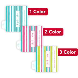 Custom 1, 2 Or 3 Color Printed Labels/Stickers, Lip Balm Wrap Shape, 2-1/8" x 2-1/8", Box Of 250
