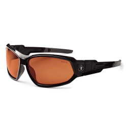 Ergodyne Skullerz® Safety Glasses, Loki, Polarized, Black Frame, Copper Lens