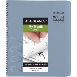 AT-A-GLANCE® Contemporary 2027 Monthly Planner, Drizzle, Large, 9" x 11"