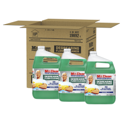 Mr. Clean Professional Degreasing Floor Cleaner, 1 Gallon, Case Of 3 Jugs