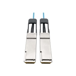 Tripp Lite QSFP+ to QSFP+ Active Optical Cable - 40Gb, AOC, M/M, Aqua, 3 m (9.8 ft.) - 10 ft Fiber Optic Network Cable for Switch, Server, Router, Network Device - Aqua