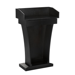 Alpine AdirOffice Stand-Up Floor Podium Lectern With Drawer And Storage Area, 43-5/16"H x 27-9/16"W x 14"D, Black