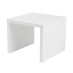 Eurostyle Abby Square Side Table, 20-1/8"H x 23-3/5"W x 23-3/5"D, High Gloss White