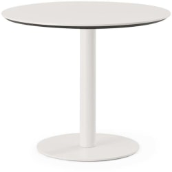 Branch Furniture Round Bistro Table, 30"H x 36"W x 36"D, White Top/White Base