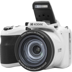 Kodak PIXPRO AZ425 20.7 Megapixel Bridge Camera - White - 1/2.3" BSI CMOS Sensor - Autofocus - 3"LCD - 42x Optical Zoom - 4x Digital Zoom - Optical (IS) - 5184 x 3888 Image - 1920 x 1080 Video - Full HD Recording - HD Movie Mode - Wireless LAN
