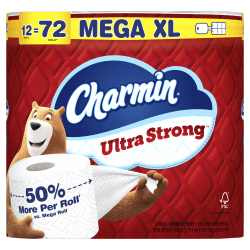 Charmin Ultra Strong 2-Ply Toilet Paper, 110', White, 12 Mega XL Rolls Per Pack, Case Of 4 Packs